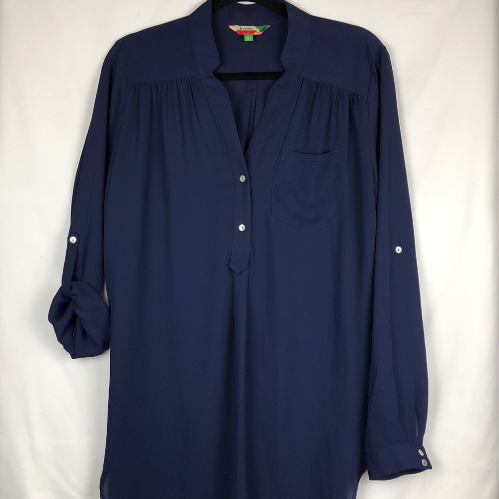 Navy Blue Women's Tunic Top
